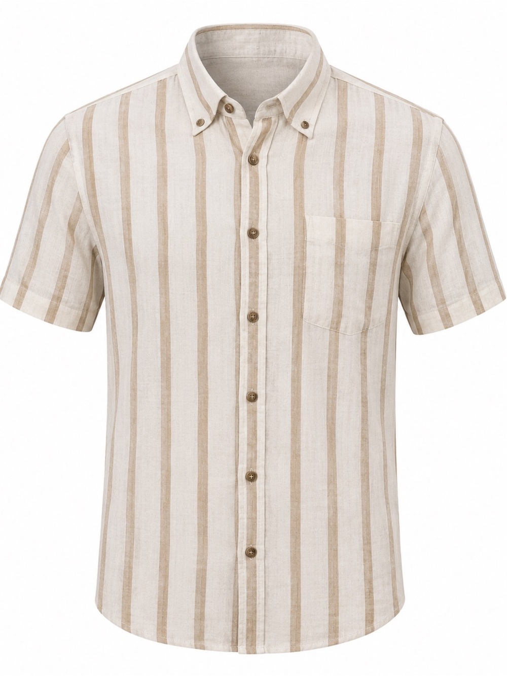 NWT Christian Lacroix Linen Blend Striped Button Up Shirt Small